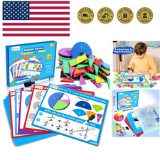 Magnetic Fraction Tiles  Circles Activity Set for Engaging Math Learning