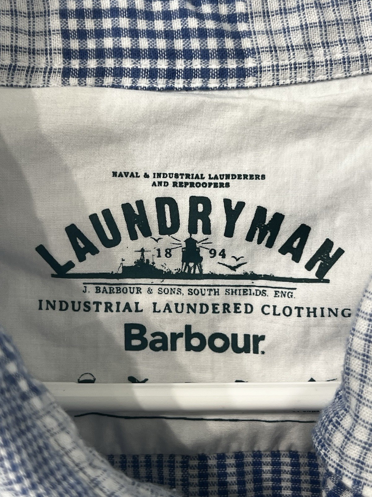 Barbour Button Down Gingham Patchwork Shirt Size … - image 11