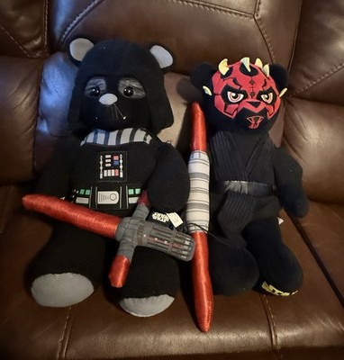BUILD-A-BEAR WORKSHOP STAR WARS DARTH MAUL WITH LIGHT SABRE PLUSH SOFT TOY 18  