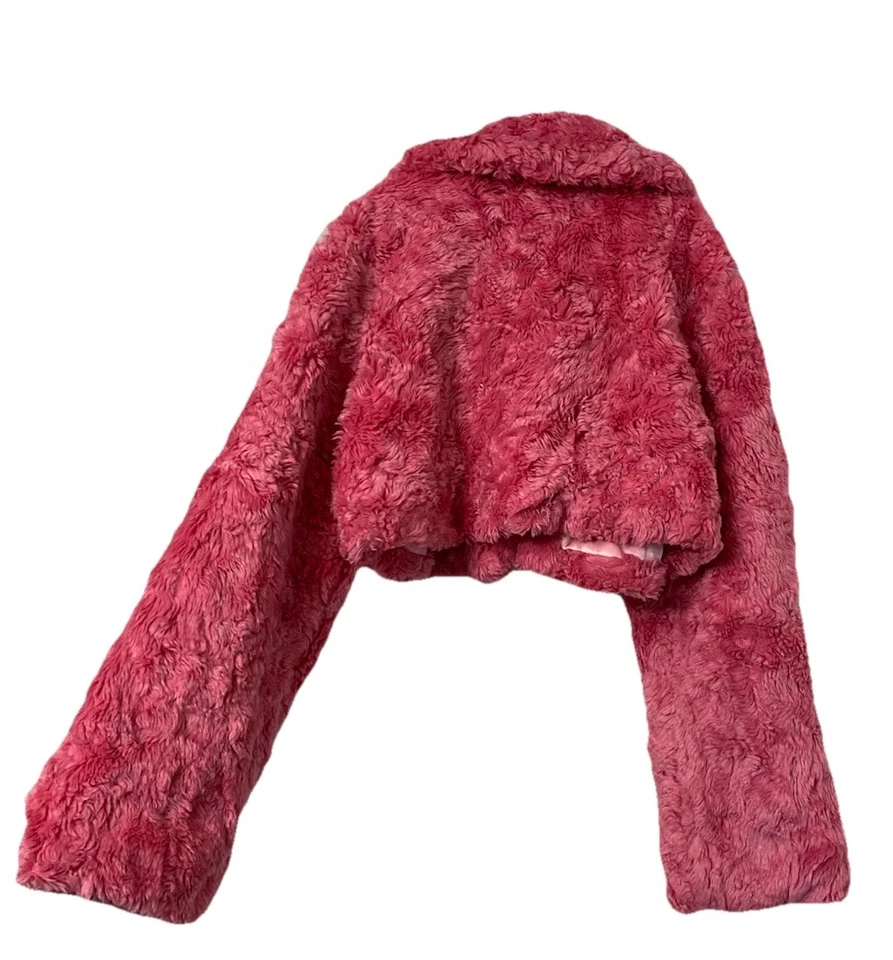 Casaco rosa enfeitado balé quente The Children's Place XL(14) pele sintética meninas Y2K - Imagem 3 de 4