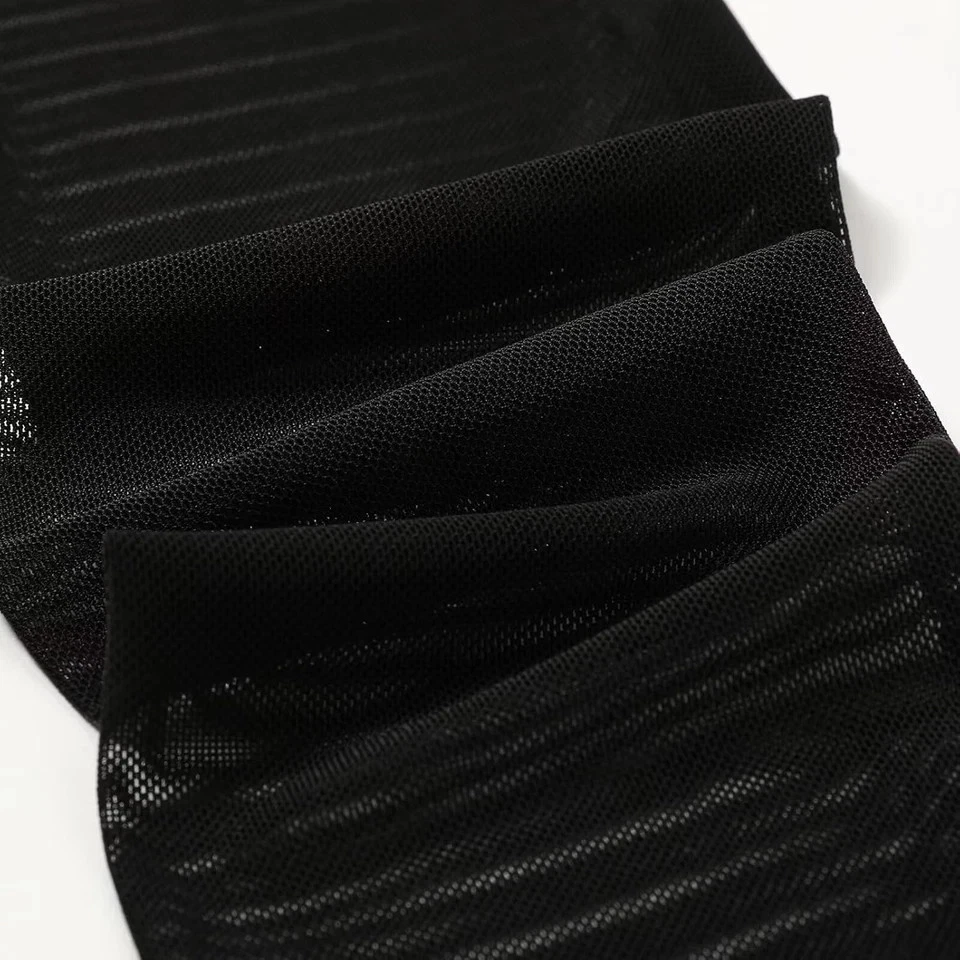 Hazhlko Mujer Largo Elástico Malla Tul Transparente Guantes Disfraz Boda Negro  Foto 4 de 4