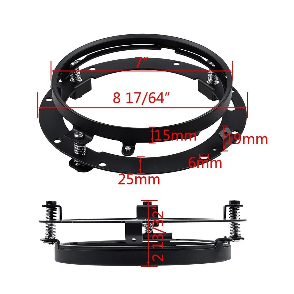 Faro LED de 7 pulgadas + anillo de montaje de soporte para Harley-Davidson Street Glide FLHX Foto 3 de 4