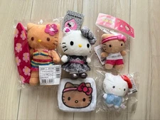Sanrio Hello Kitty Mascot Holder 5-Piece Set New Unused Cute Character Collectib