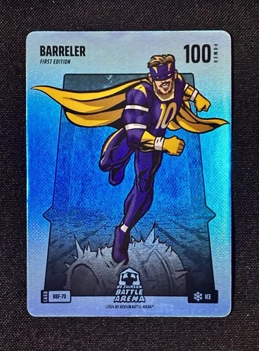 Bo Jackson Battle Arena Cooper Kupp ‘Barreler’ Blue Ice Battlefoil #BBF-70