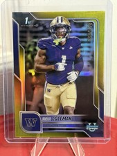 2025 Bowman University Chrome - Jonah Coleman #18 Yellow Refractor /350 (RC)