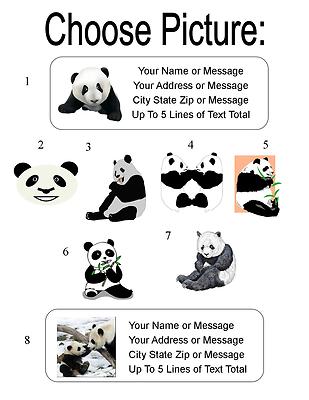 30 Panda / Pandas Personalized Address Labels | eBay