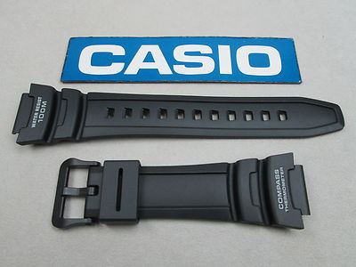 Genuine Casio Twin Sensor SGW-500H SGW-500H-1 watch band black resin rubber