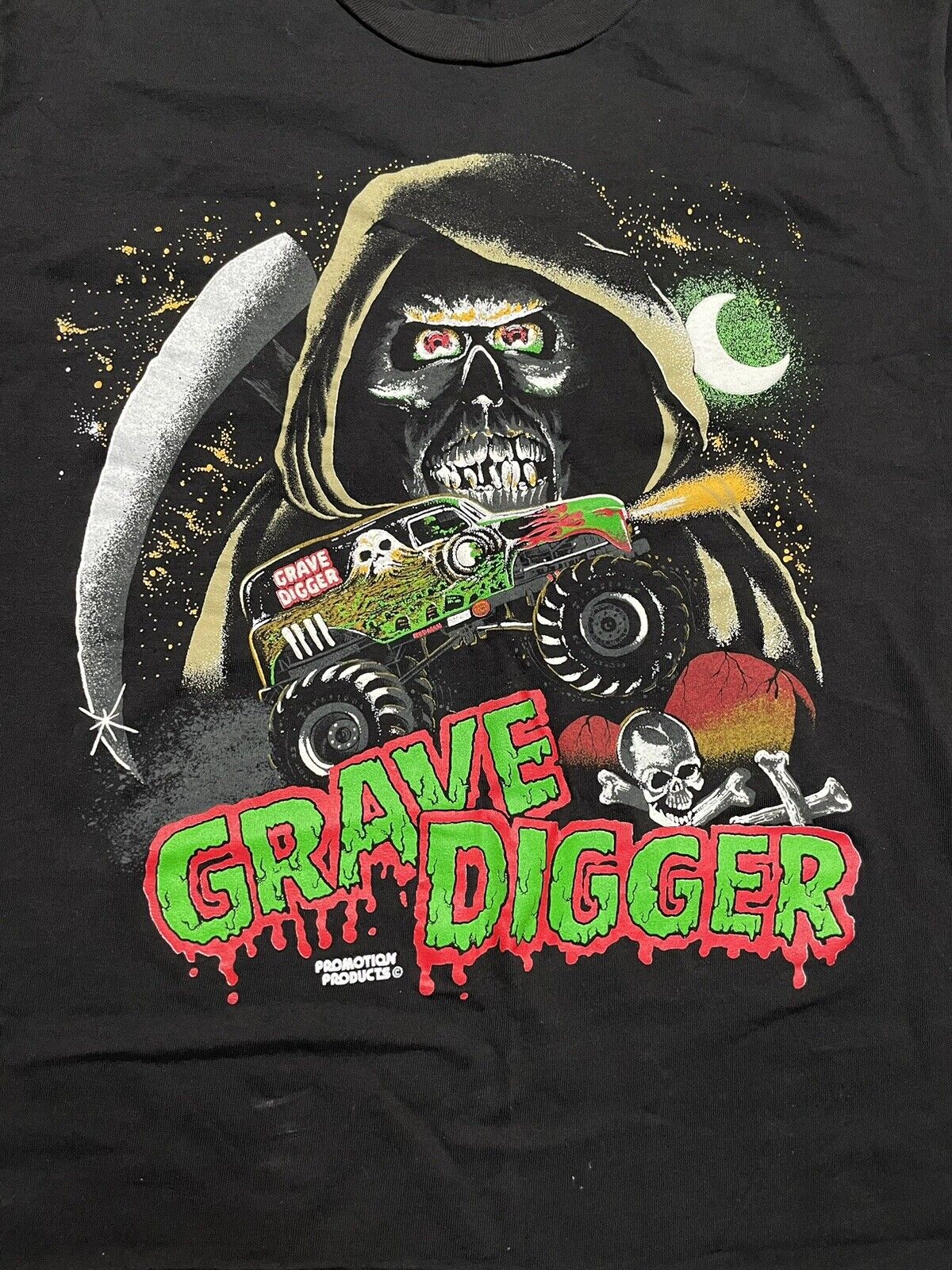Vintage GRAVE DIGGER  Tshirt size XL single stitc… - image 2