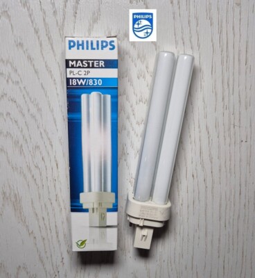 Philips Master 18W 830 Kompaktleuchtstofflampe G24d-2 PL-C PLC 2P warmweiß white