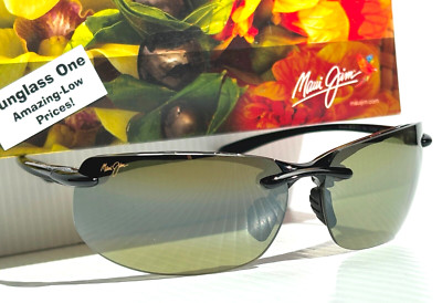 NEW Maui Jim BANYANS Glossy Black POLARIZED Maui HT Lens Sunglass