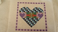Handpainted Needlepoint Canvas Valentines day heart 3, 13ct Zweigart canvas