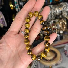 AAA 10mm Natural Tiger's Eye Round Beads Amazing Chatoyant Swirls