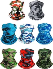 SATINIOR 8 Pieces Summer Neck Gaiter Scarf Bandanas for Men Balaclava... 