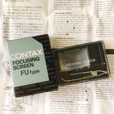 Contax Focusing Screen FU-5 Fully mat Type for 167MT Aria S2 S2b in genuine Box