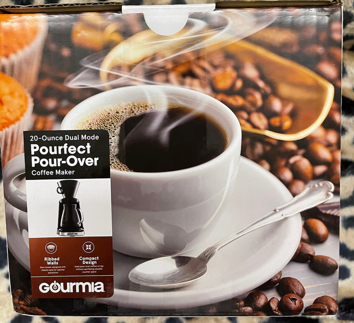 Gourmia GCM3250 Digital Touch Pourover Automatic Coffee Maker w/Scale