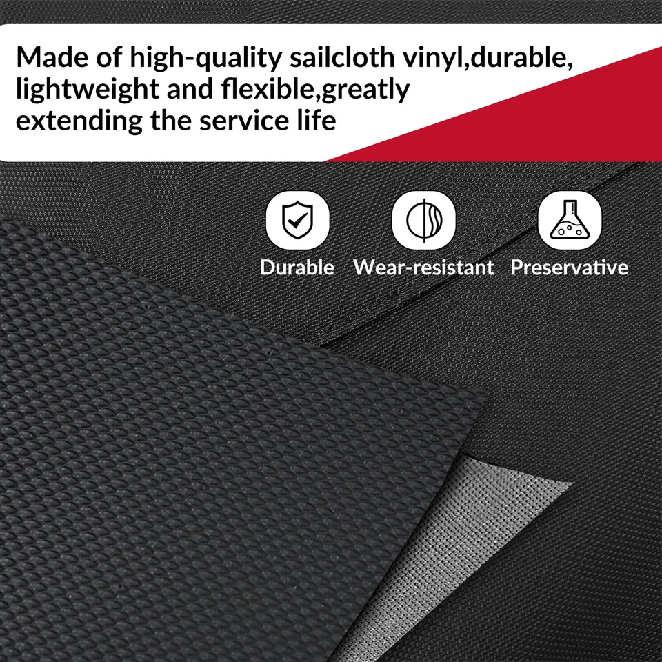 Fits Chevrolet Camaro 87-89 Convertible Soft Top Black Sailcloth Vinyl 50" Wide — 第 4/4 张图片