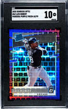 2020 Donruss Optic #62 Luis Robert PURPLE PANDORA PRIZM /99 SGC 10 GEM MINT RC