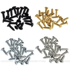 20 Pickguard Screws for Fender® Guitar or Bass Strat® / Tele® BLACK CHROME GOLD