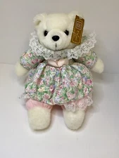 12” Dressed Bear Fiesta Plush Stuffed Animal Toy W/ Tag Vintage Lace Floral