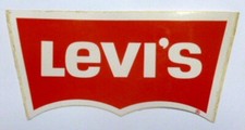 VECCHIO ADESIVO ORIGINALE / Old original sticker JEANS LEVIS (cm 15 x 7) *