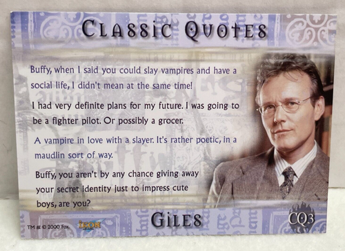 Buffy the Vampire Slayer The Story Continues Trading Cards & Chase Ikon 2003 - Picture 14 of 14