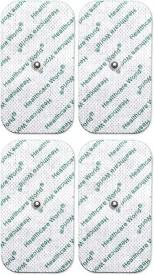 HEALTHCARE WORLD TENS/EMS Electrode Pads 3.5mm Stud Connection 5x9 cm fits Beurer, Sanitas Etc.