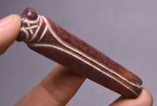 2.7'' Hongshan Culture Old Jade Carve Cicada Cicala Animal Amulet Pendant