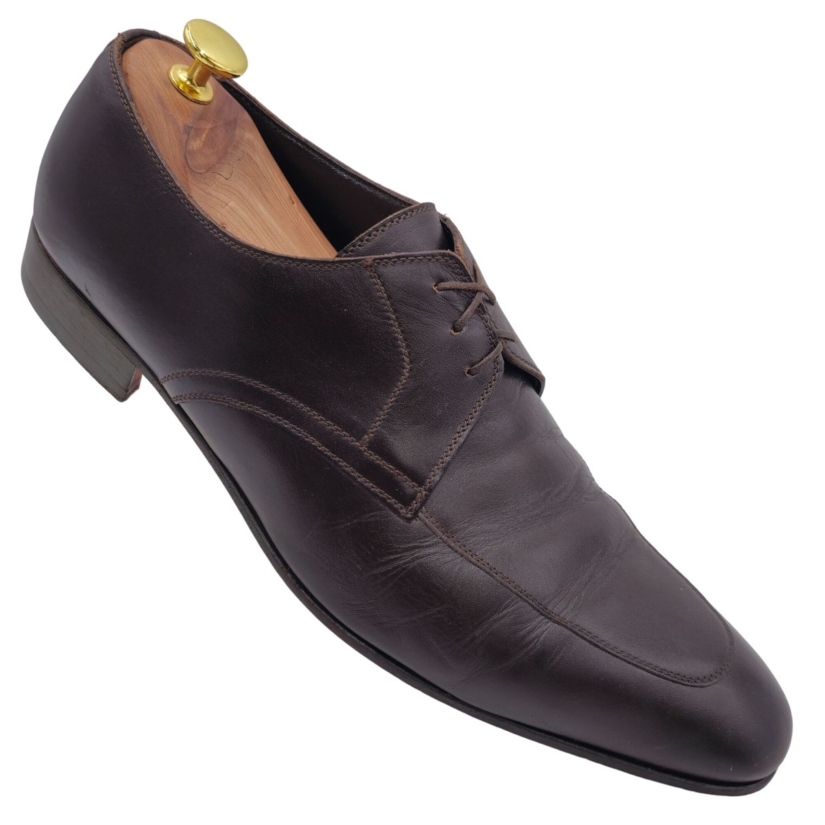 a. testoni Dark Brown Leather Men\'s Dress Shoes size 10 M a. testoni dark brown leather men main image 2