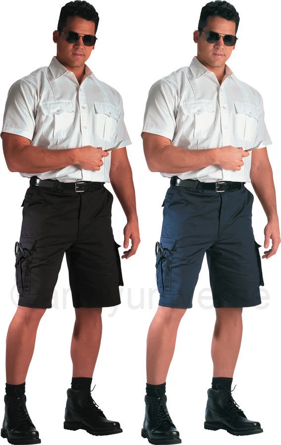 ¡VENTA DE HÉROES! EMT EMS Pantalones Cortos Uniforme Carga AZUL MARINO Y NEGRO Táctico 7 PKT Rothco78211 Foto 3 de 4