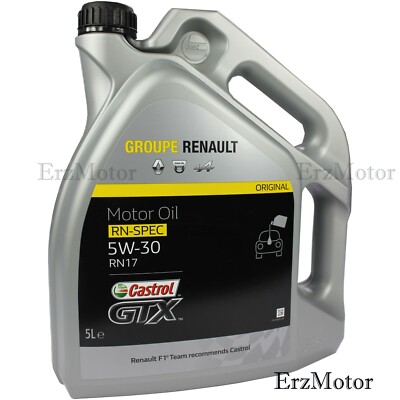 5L RENAULT Castrol GTX 5W-30 RN17 5W30 MOTORÖL für Benzin und Diesel Motoren