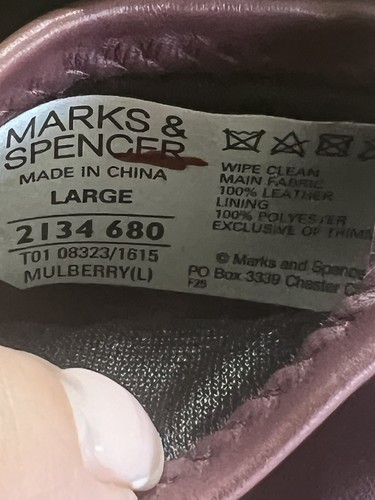 BEAUTIFUL MULLBERRY LUXURY ITALIAN LEATHER GLOVES SZ Large MARKS & SPENCERS BNWT - Picture 11 of 11