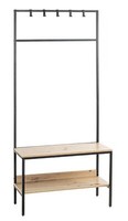 Haku Standgarderobe Garderobe Schwarz-Eiche KleiderstäNder GarderobenstäNder