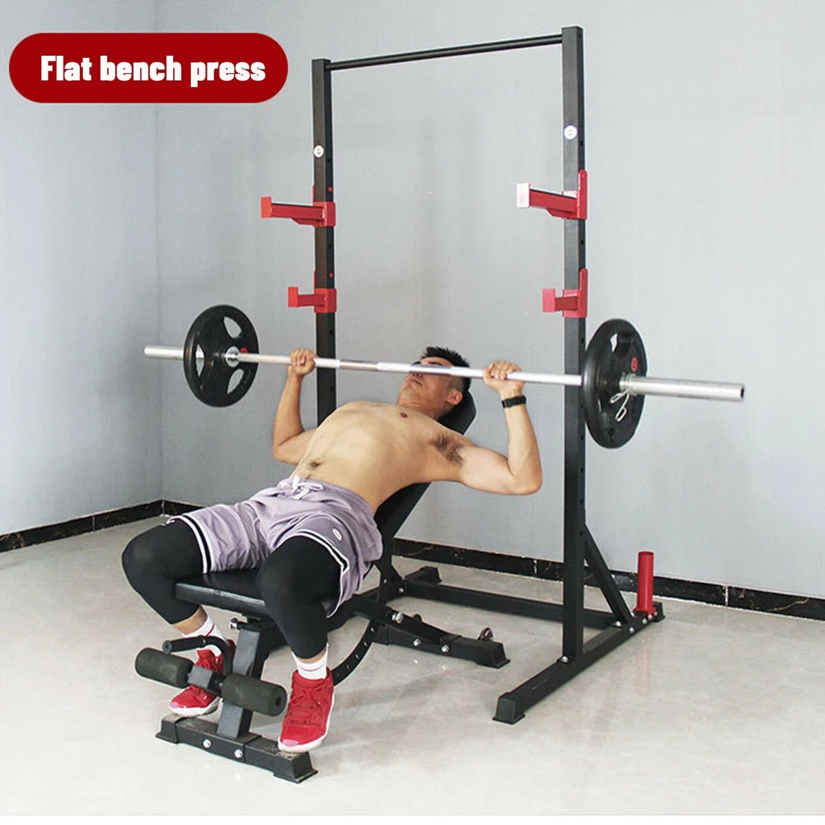 Prelude In zicht Ordelijk Home Fitness Adjustable Squat Rack Bench Press Weight Lifting Barbell Stand USA- | eBay Prelude In zicht Ordelijk Home Fitness Adjustable Squat Rack Bench Press Weight Lifting Barbell Stand USA- | eBay