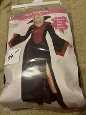 NOS Fun World rose vampiress Lady Vampire Dress w/standup Collar costume S-M 2-8