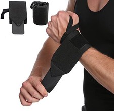 Wrist Wraps, 2 Pack Wrist Brace Wrist Straps for Weightlifting, Wrist Black