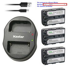 Kastar Battery Dual Charger for Sony NP-FM50 BCVM10  Cyber-shot DSC-F828 DSC-R1