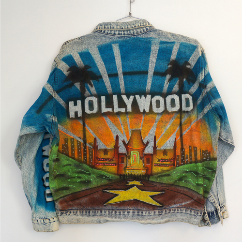 Vintage HOLLY WOOD Airbrush Denim 