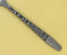 HANFORD FORGE HF SPRING LAKE GLOSSY STAINLESS FLATWARE BLACK FLORAL JAPAN CHOICE