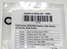 Cat Pumps 33099 Unloader  O-Ring Kit For Cat Pumps 1DX, 2DX , 2X, 3DX Series