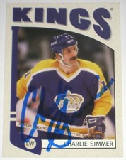 CHARLIE SIMMER SIGNED ITG FRANCHISES LOS ANGELES KINGS CARD AUTOGRAPH AUTO!!
