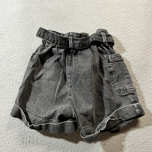 Zara Girls Black Highwaisted Paperbag Cargo Jean Shorts Size 6 EUC - Picture 5 of 5