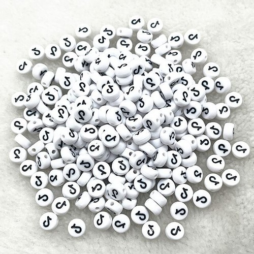 Alphabet Letter Beads - Round Bead Charms DIY Crafts Jewelry Making Charm 100Pcs - Picture 32 of 57