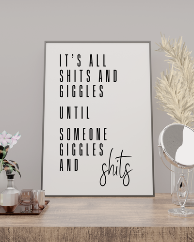 BATHROOM PRINTS QUALITY WALL ART PICTURE Bold Minimalist Funny Toilet Home Print - Picture 38 of 56