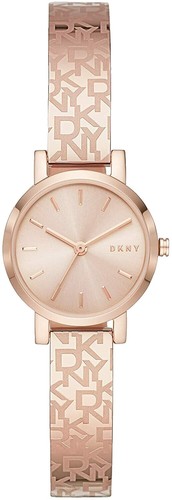 DKNY Bangle Watch Women\'s Brownish Purple & Gold Tone‎ Working Fits 6.5\