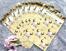 100 Designer Printed Poly Mailers 10X13 Shipping Envelopes Bags BOHO SKULL