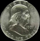 1957-D Franklin Half Dollar PCGS MS64FBL