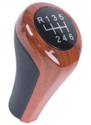 L&P A277-1 Pommeau De Levier De Vitesse En Cuir Perforé Noir 6 Vitesses - Foto 3