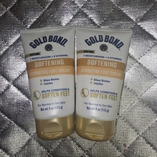 Gold Bond Softening Foot Cream, 4 oz Lot Of 2