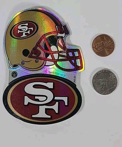 2000 NFL San Francisco 49ers Sticker Decal Reflective 3.5" x 2" Vintage Y2K - Picture 8 of 10