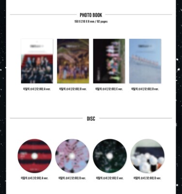 1p] LOONA - 3rd Mini Album [12:00] CD Disc Photo Card K-Pop Book